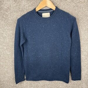 Rvlt‎ Revolution Sweater Men's Small Blue Texture Knit Pullover Crewneck